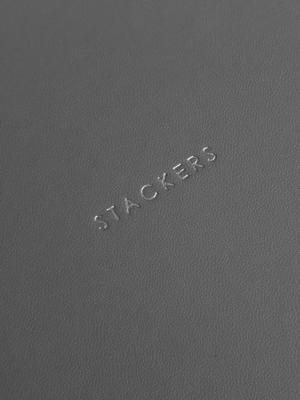 Stackers Classic Bracelet Display Drawer - White Leather / Gray Velvet / Glass